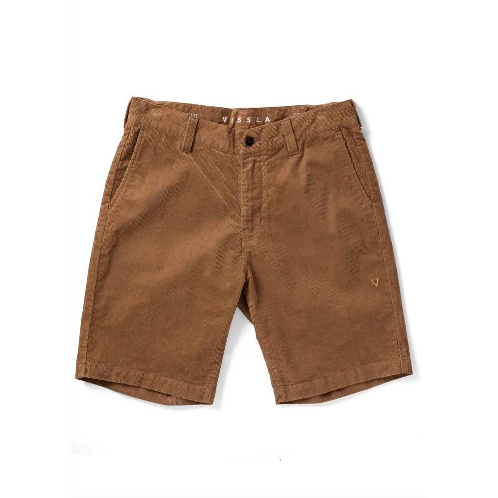 NEW VISSLA men's creators port cord short in kangaroo